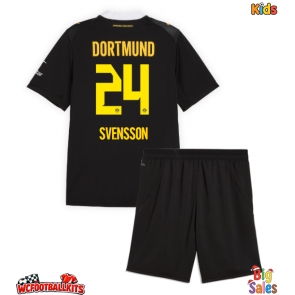 Borussia Dortmund Daniel Svensson #24 Replica Away Stadium Kit for Kids 2026-27 Short Sleeve (+ pants)